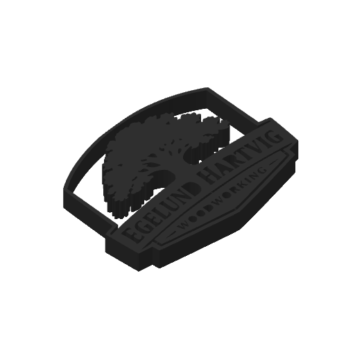 Logoet som 3D-model i Bambu Studio