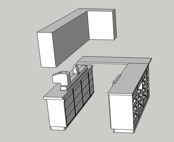 Tegningen af værkstedsbordet i SketchUp